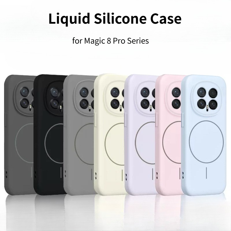 Liquid Silicone Magnetic Phone Case - Honor Magic 8 Pro 7 Pro