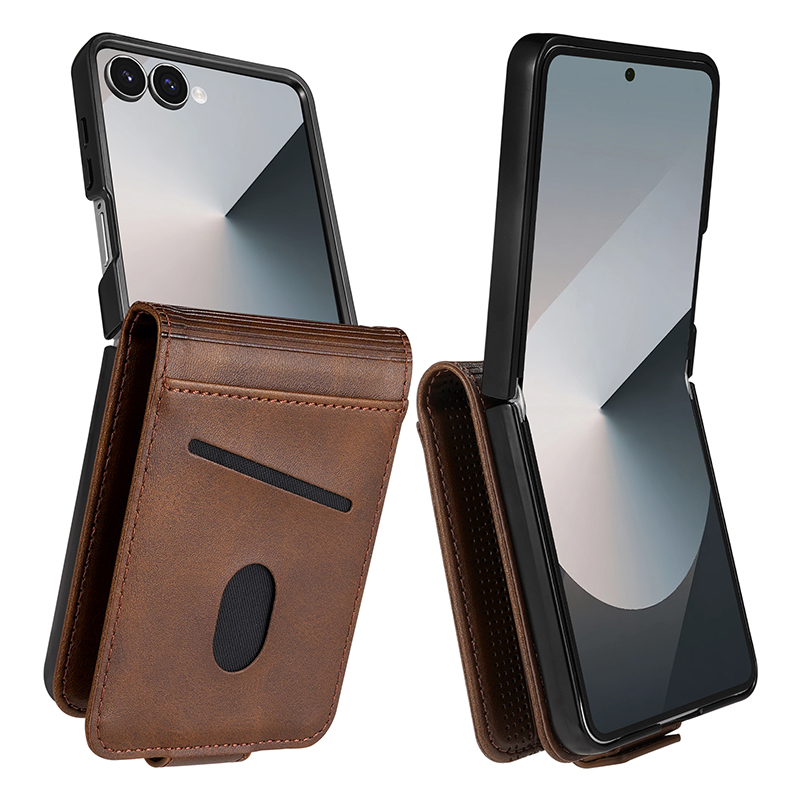 Leather Wallet Card Holder Phone Cover - 삼성 갤럭시 Z 플립 8 7