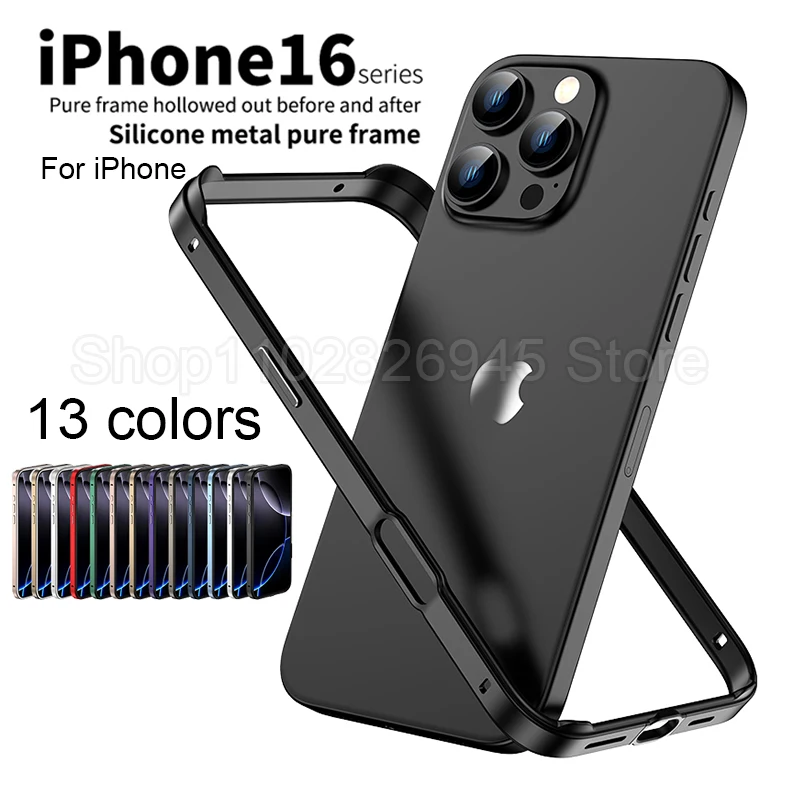 Metal Bumper Aluminum Frame Case - 하이브리드 실리콘 프레임 알루미늄 메탈 폰