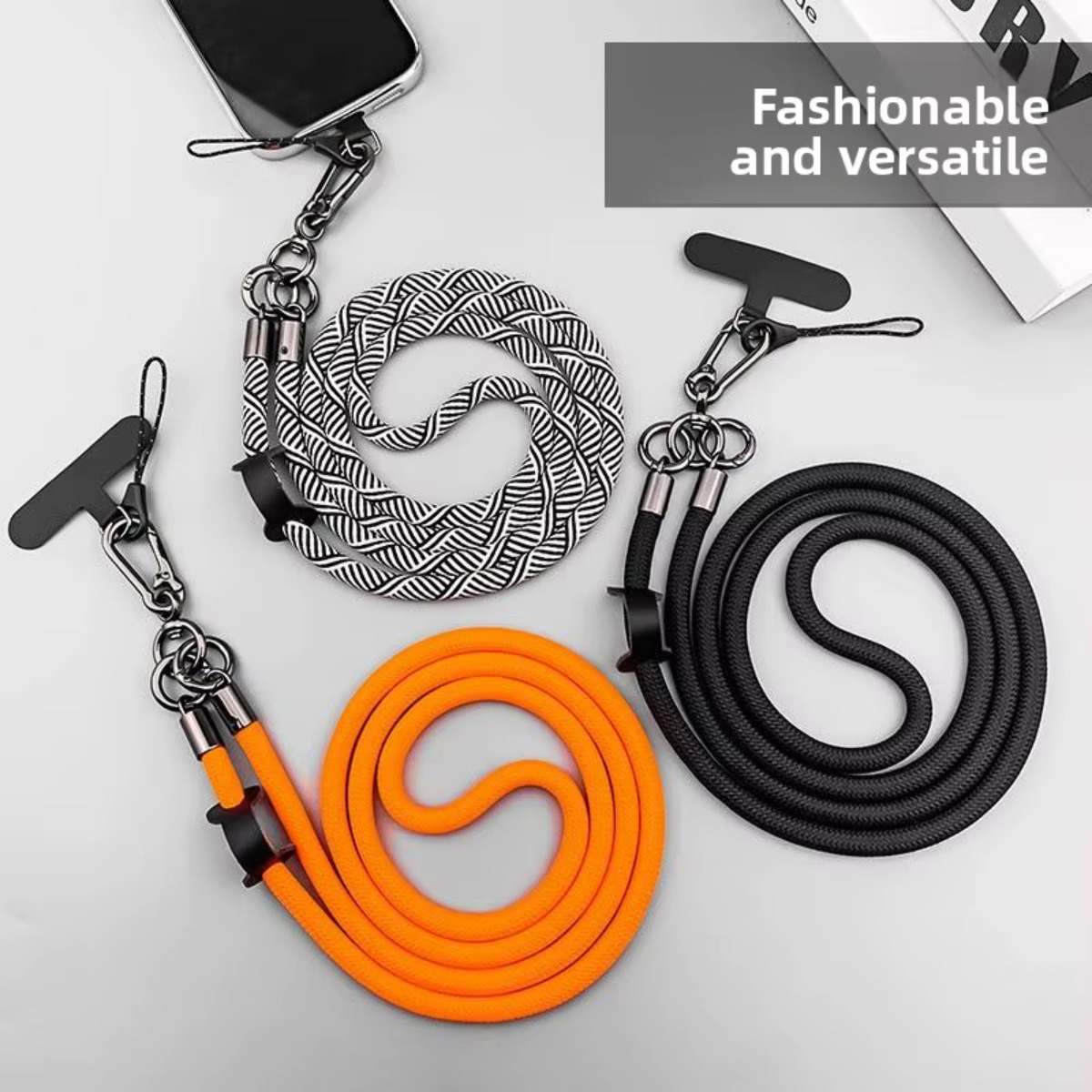 Crossbody Lanyard Neck Strap Case - 유니버설 볼드 롱 탈부착 가능 모바일