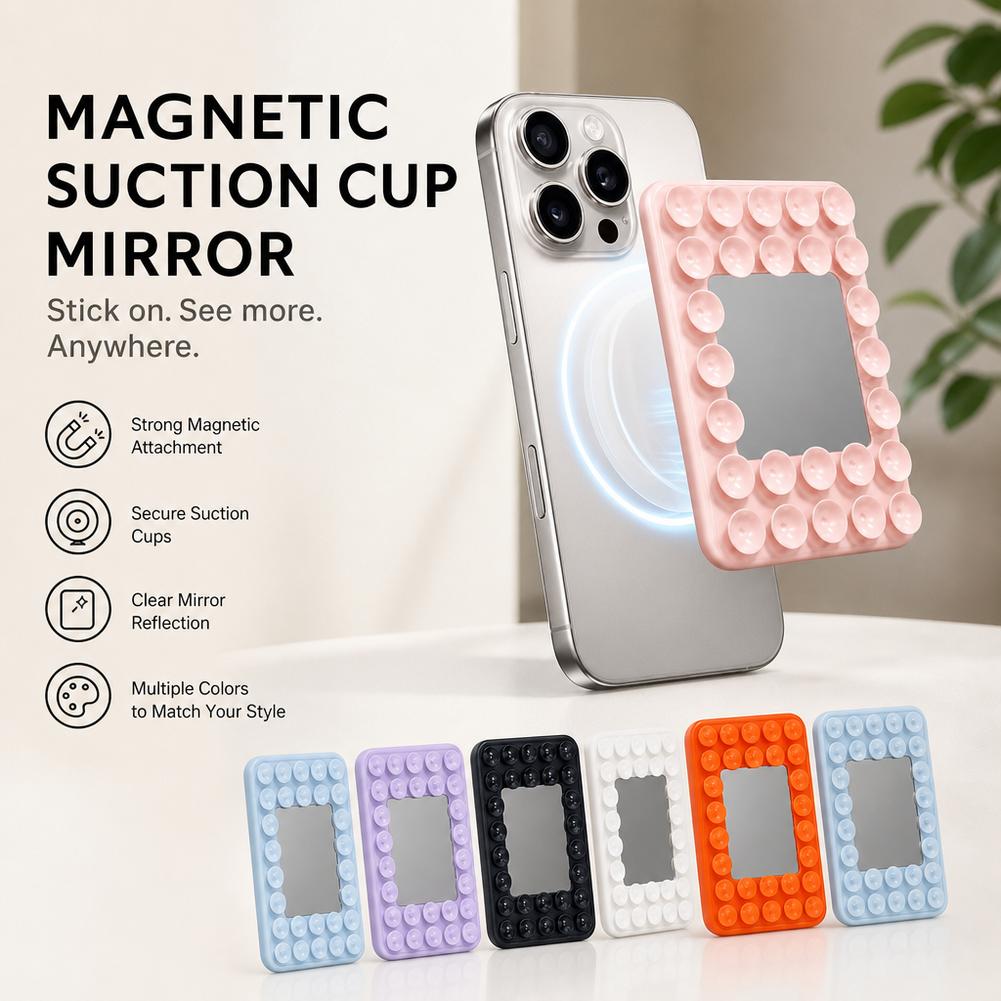 Phone Stands - 자석식 흡착컵 휴대폰 거치대(거울 포함) -