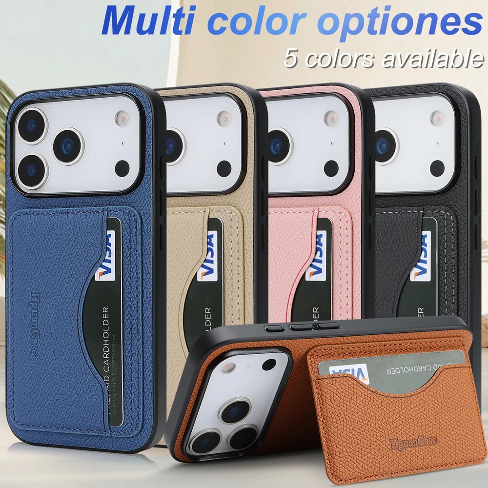 아이폰 18, 17 Pro Max, 16 Pro Max - Leather Wallet Card Holder Phone Cover 리뷰 및 가격