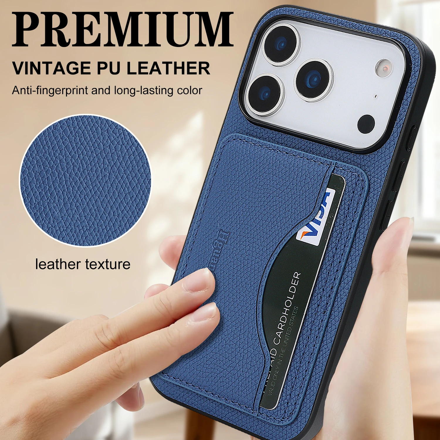 아이폰 18, 17 Pro Max, 16 Pro Max - Leather Wallet Card Holder Phone Cover 리뷰 및 가격