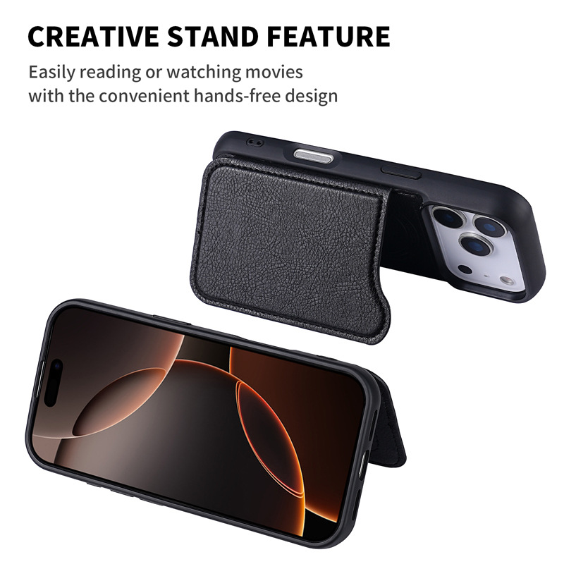 아이폰 17 에어, 16, 15 플러스, 14, 13, - Leather Wallet Card Holder Phone Cover 리뷰 및 가격