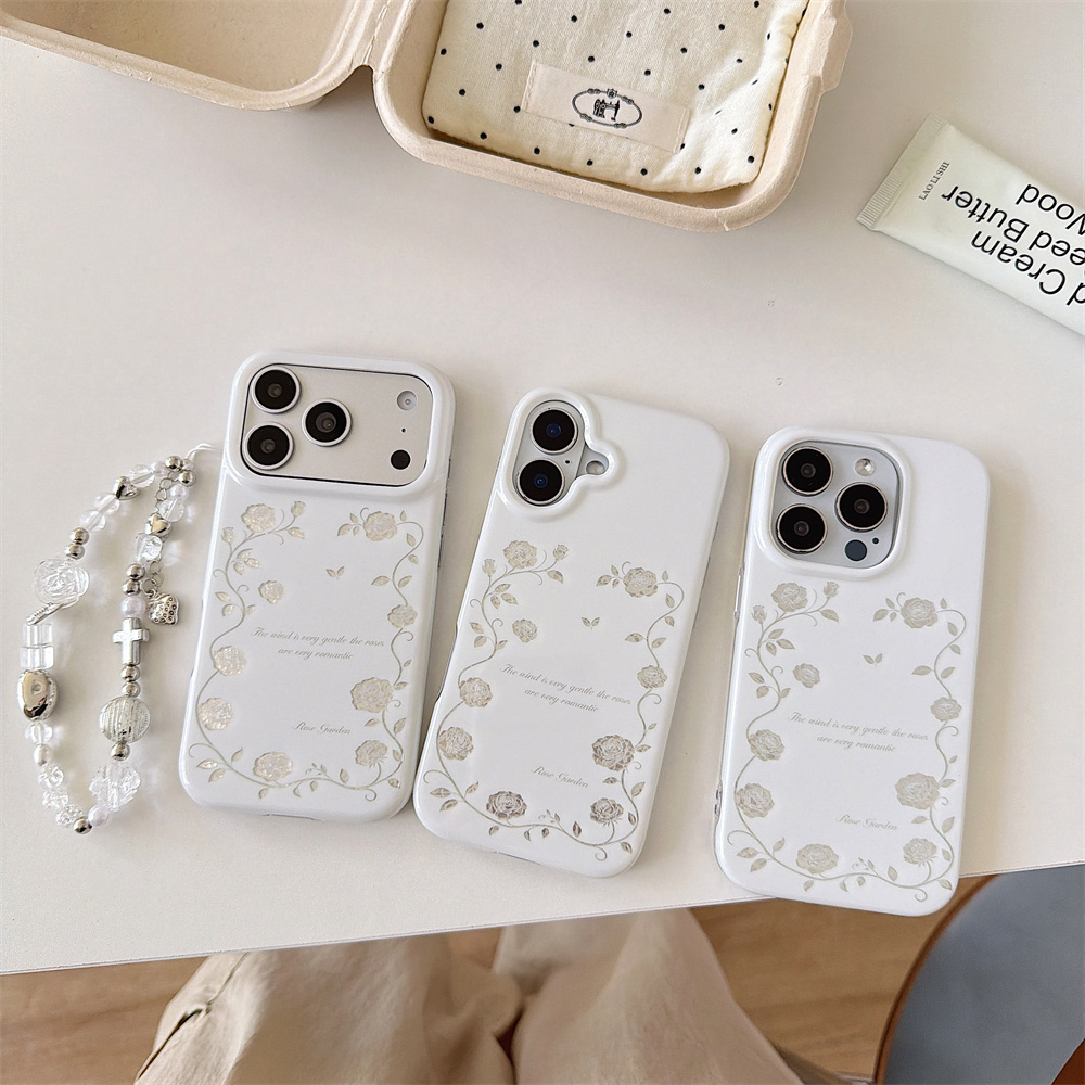 빈티지 실버 로즈 가든 폰 케이스 (아이폰 17, 16 - Vintage Floral Pattern Soft Case 리뷰 및 가격