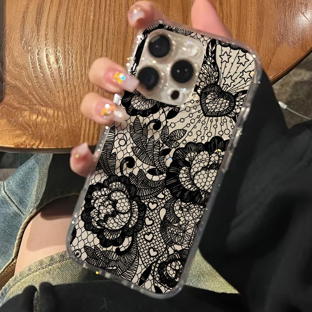 레이스 플라워 INS 투명 폰 케이스 아이폰 17 13 - Clear Shockproof Bumper Case 리뷰 및 가격