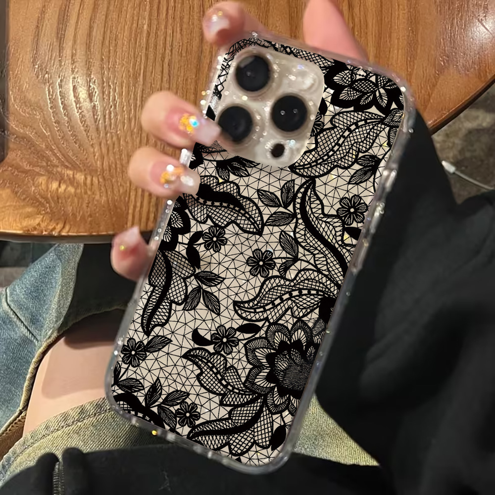 레이스 플라워 INS 투명 폰 케이스 아이폰 17 13 - Clear Shockproof Bumper Case 리뷰 및 가격