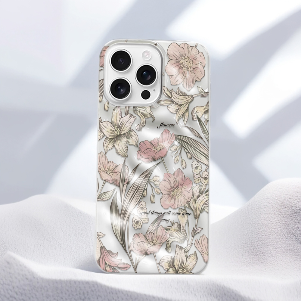빈티지 플로럴 패턴 우아하고 예쁜 트렌디한 TPU 소프 - Vintage Floral Pattern Soft Case 리뷰 및 가격